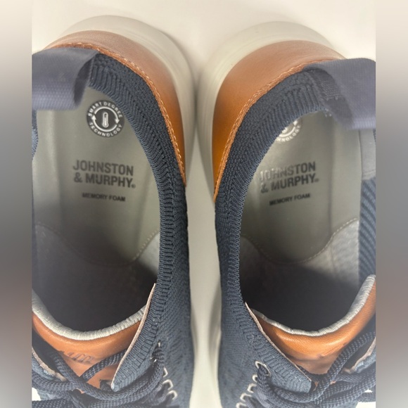 Johnston & Murphy Men's Blue and Tan Sneakers - Picture 9 of 10